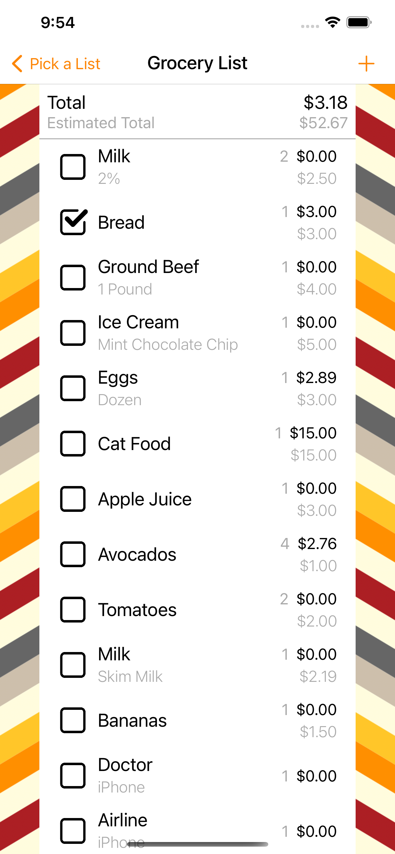 Budget Shopper app preview